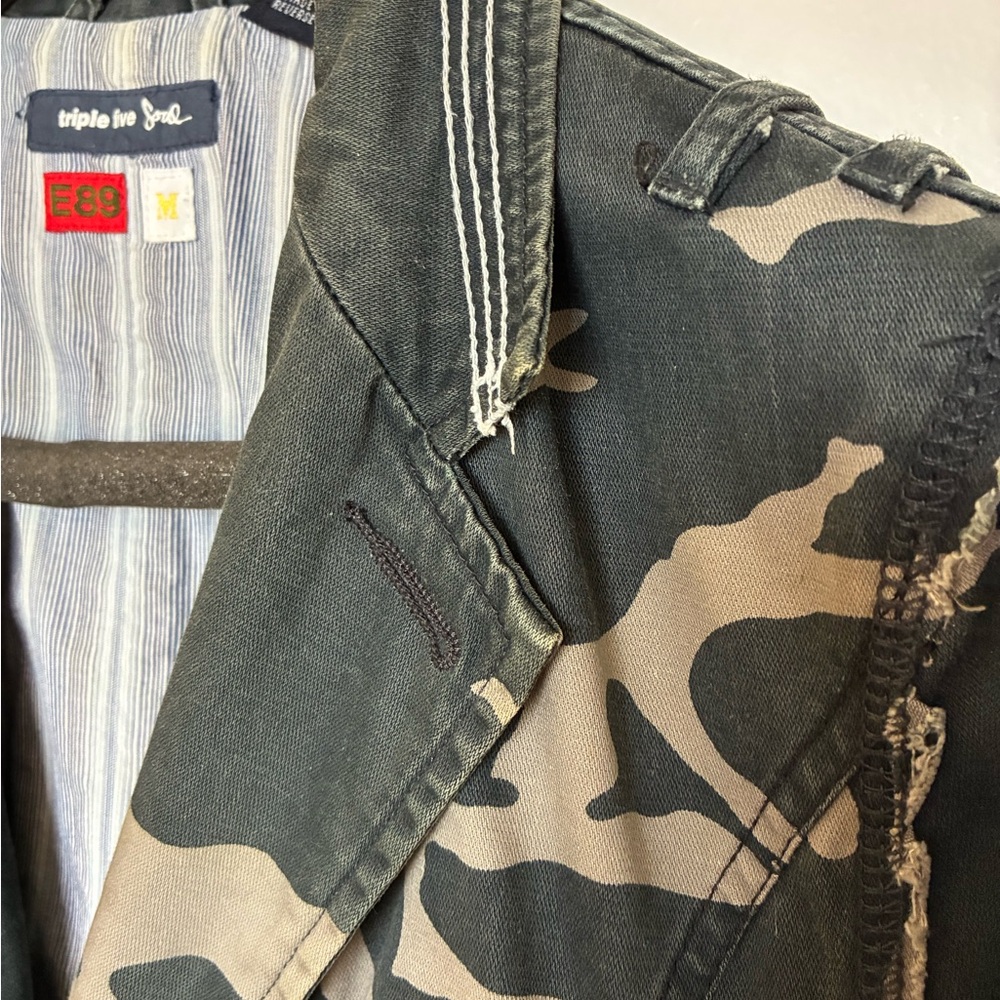 Triple Five Soul Camouflage Military Style Jacket - Picture 8 of 16